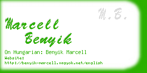 marcell benyik business card